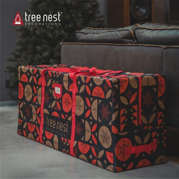 TreeNest Tree Nest Rolling Christmas Tree Storage Bag, Stylish Canvas